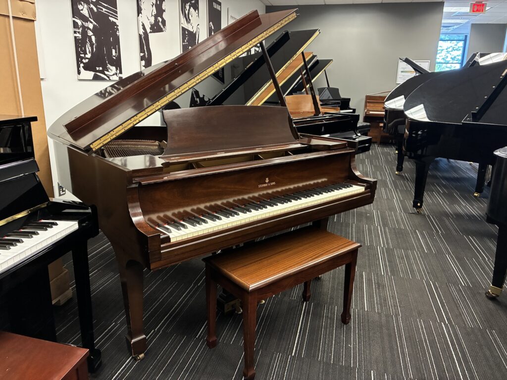 1963 used Steinway model S baby grand that was reconditioned by Upstate Pianos in Latham, NY
